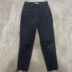 PacSun Distressed Black High Rise Women's Jeans